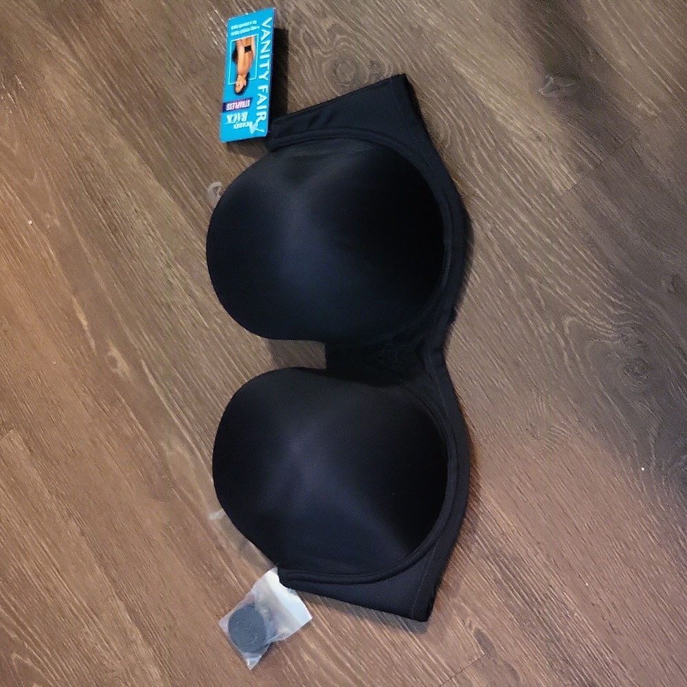 38 DD Vanity Fair strapless (comes with straps) 4-way stretch fabric bra New